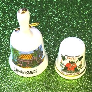 Cayman Islands Porcelain Bell and Hell Grand Cayman Thimble